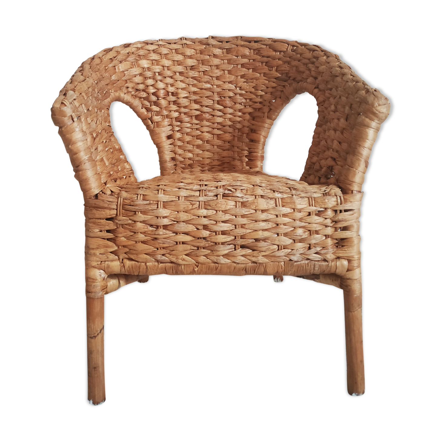 Children's chair in natural fibers