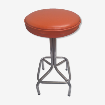 Tabouret orange vintage