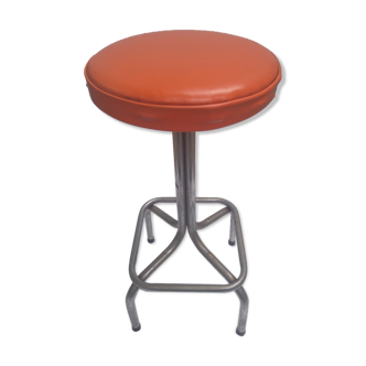 Tabouret orange vintage