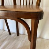 Baumann bistro chairs in wood and skaï