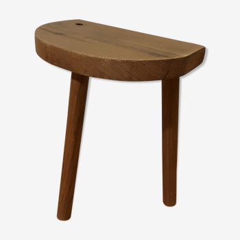 Tabouret vintage en bois tripode