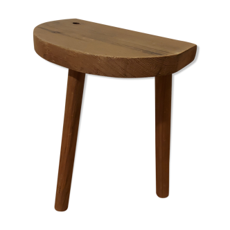 Tabouret vintage en bois tripode