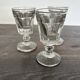 3 small antique glasses from the late 19th century, absinthe type / Napoleon III