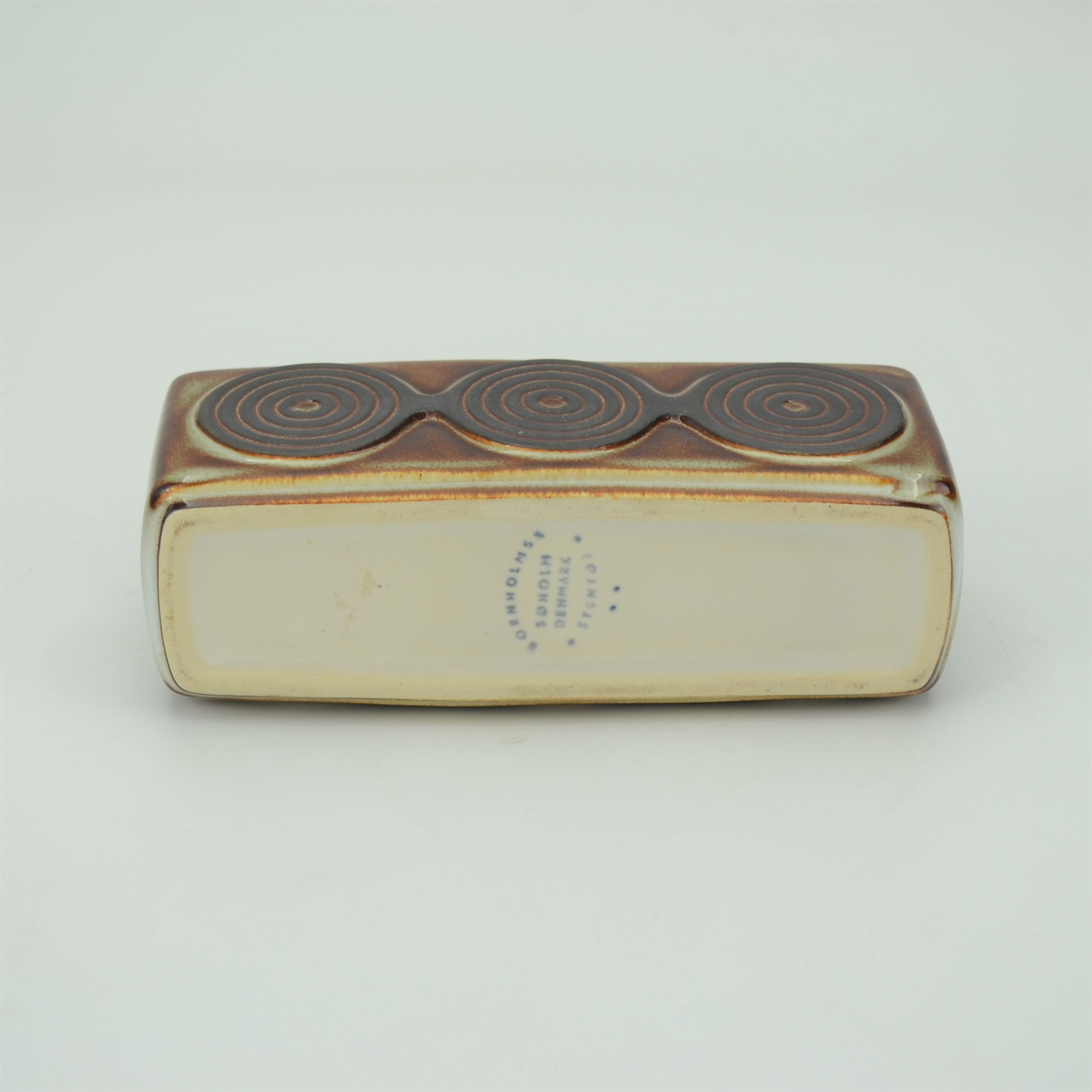 Triple stoneware candle holder grey serie by ejner johansen for søholm stentøj