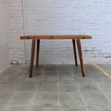 Antique industrial butcher table
