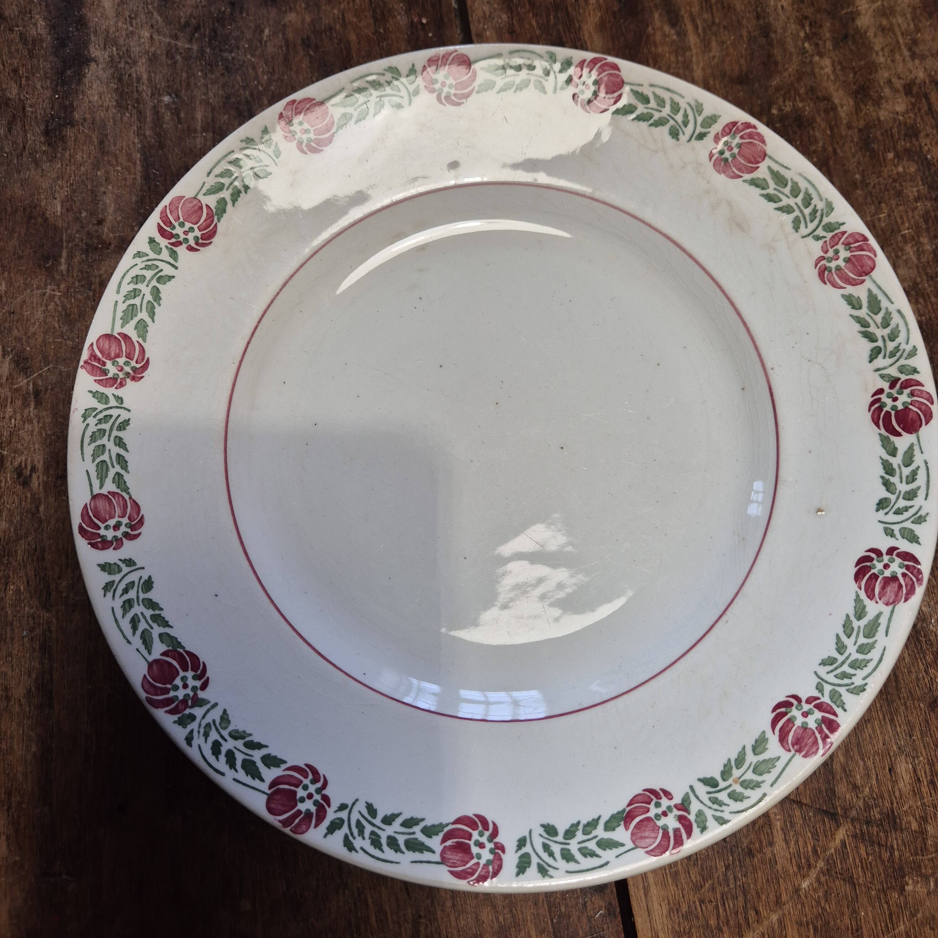 5 deep plates Orchies Moulin des Loups and Hamage iron ter.