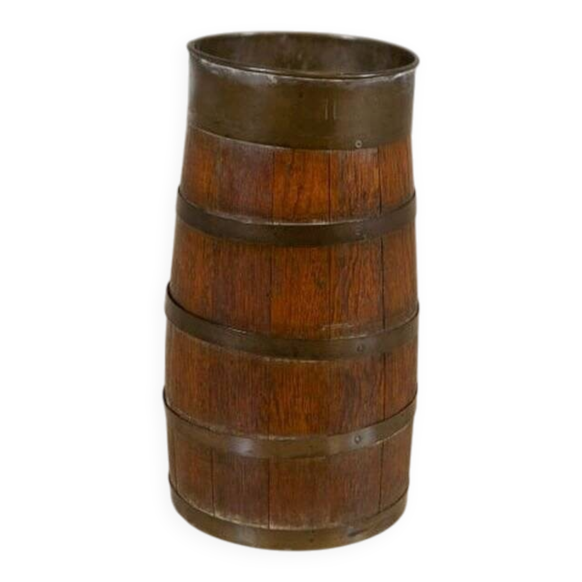 Oak Barrel Umbrella Stand, Early 20th Century