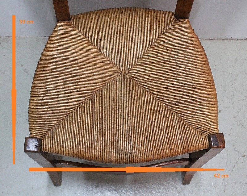 Cherry langer chair, directoire period - 1st part of the nineteenth century