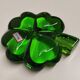 Baccarat green crystal paperweight