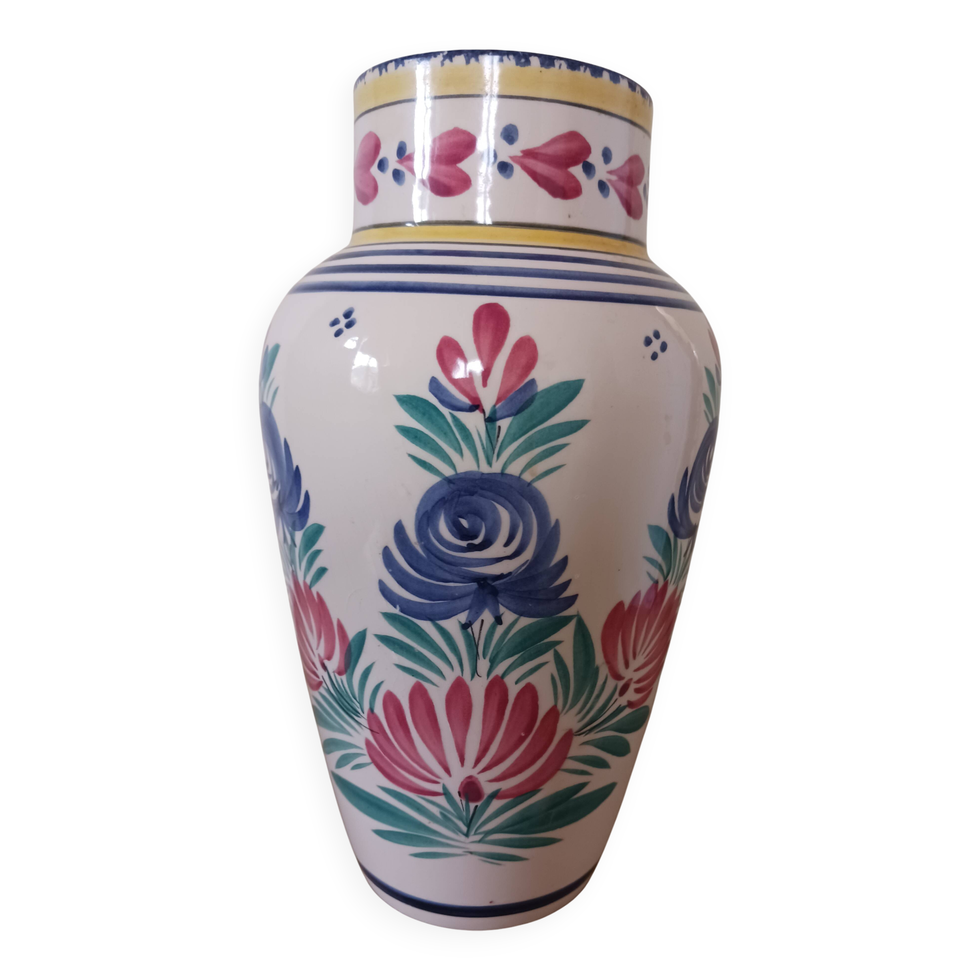 Antique Henriot Quimper vase
