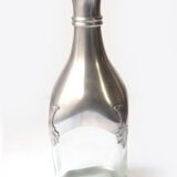 Crystal and pewter carafe