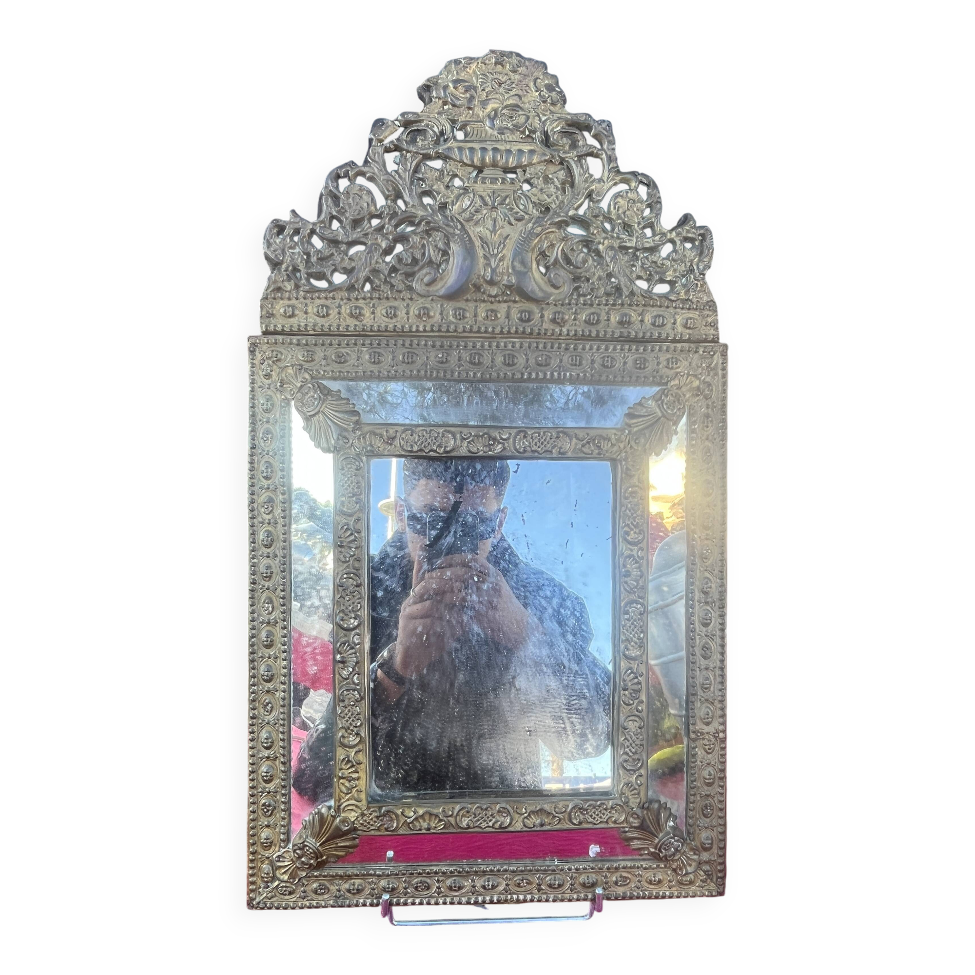 Napoleon III gilded pareclose mirror