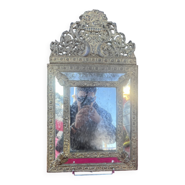 Miroir parecloses dorés Napoléon III