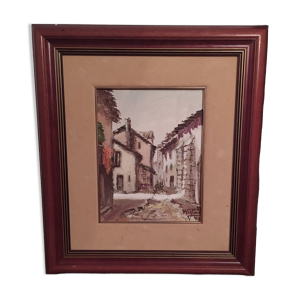 Huile sur toile signée - basque