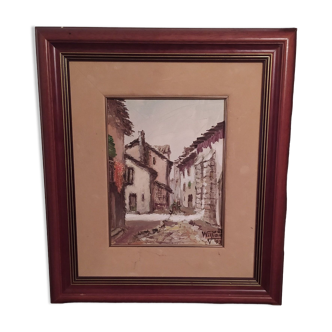 oil on canvas signed Joêl William 1993 rue du Pays Basque