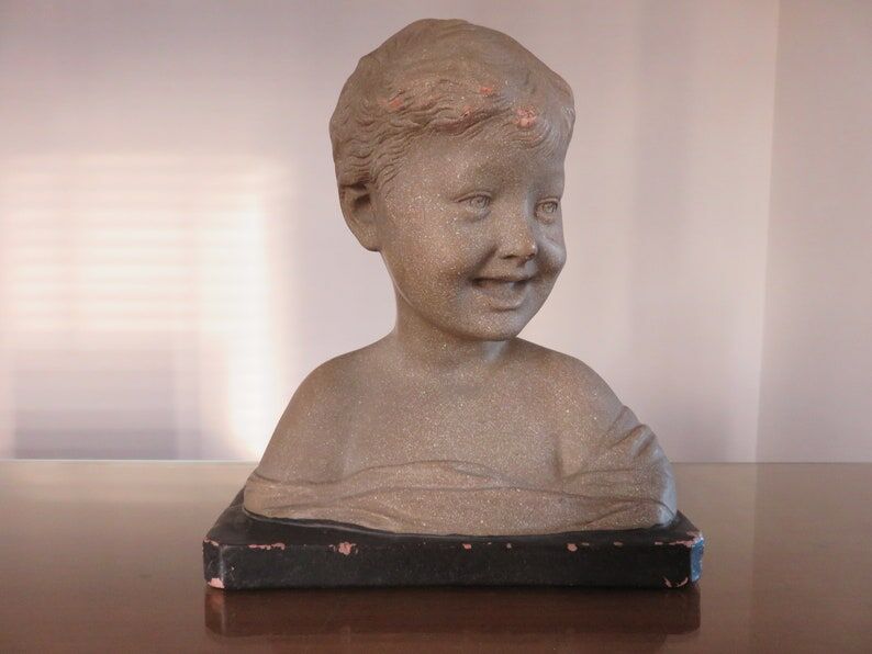 Bust " the laughing child " after Desiderio da Settignano 1920 1930