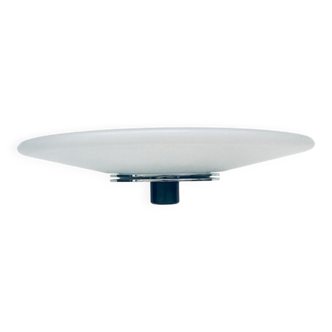 Postmodern Frosted Glass Sconce Wall Lamp from Metalarte, Spain, 1980s