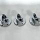 Mid-century modern set of three chrome plastic coat hangers Olaf Bohr 1960s