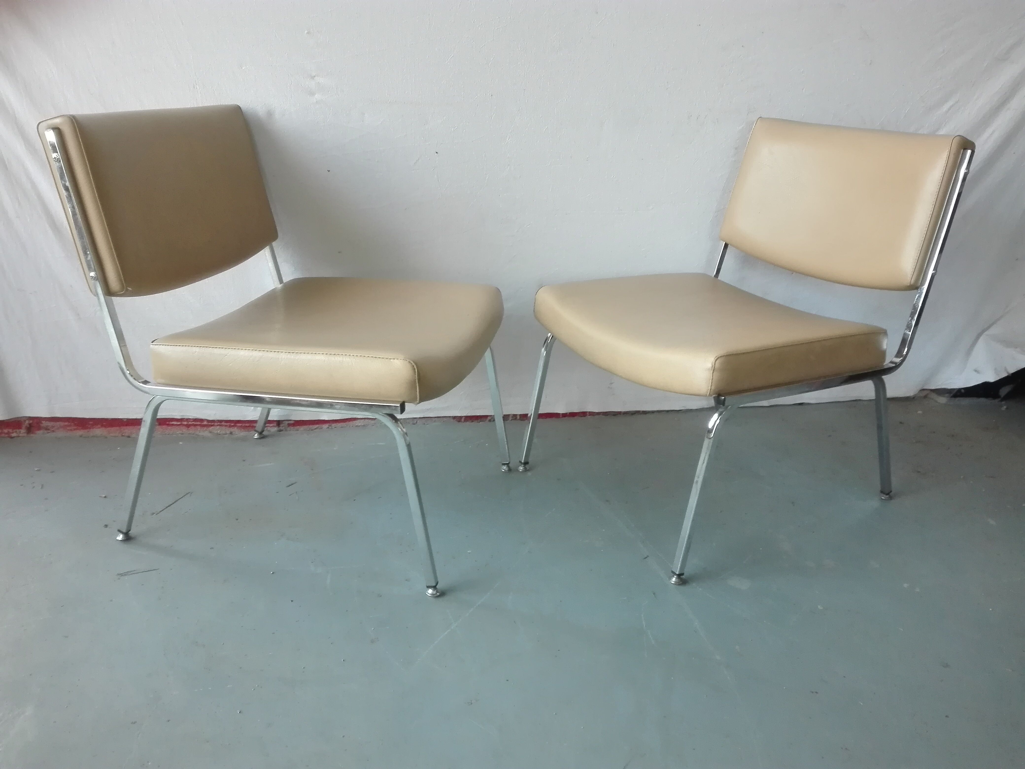 Pair of vintage low chairs