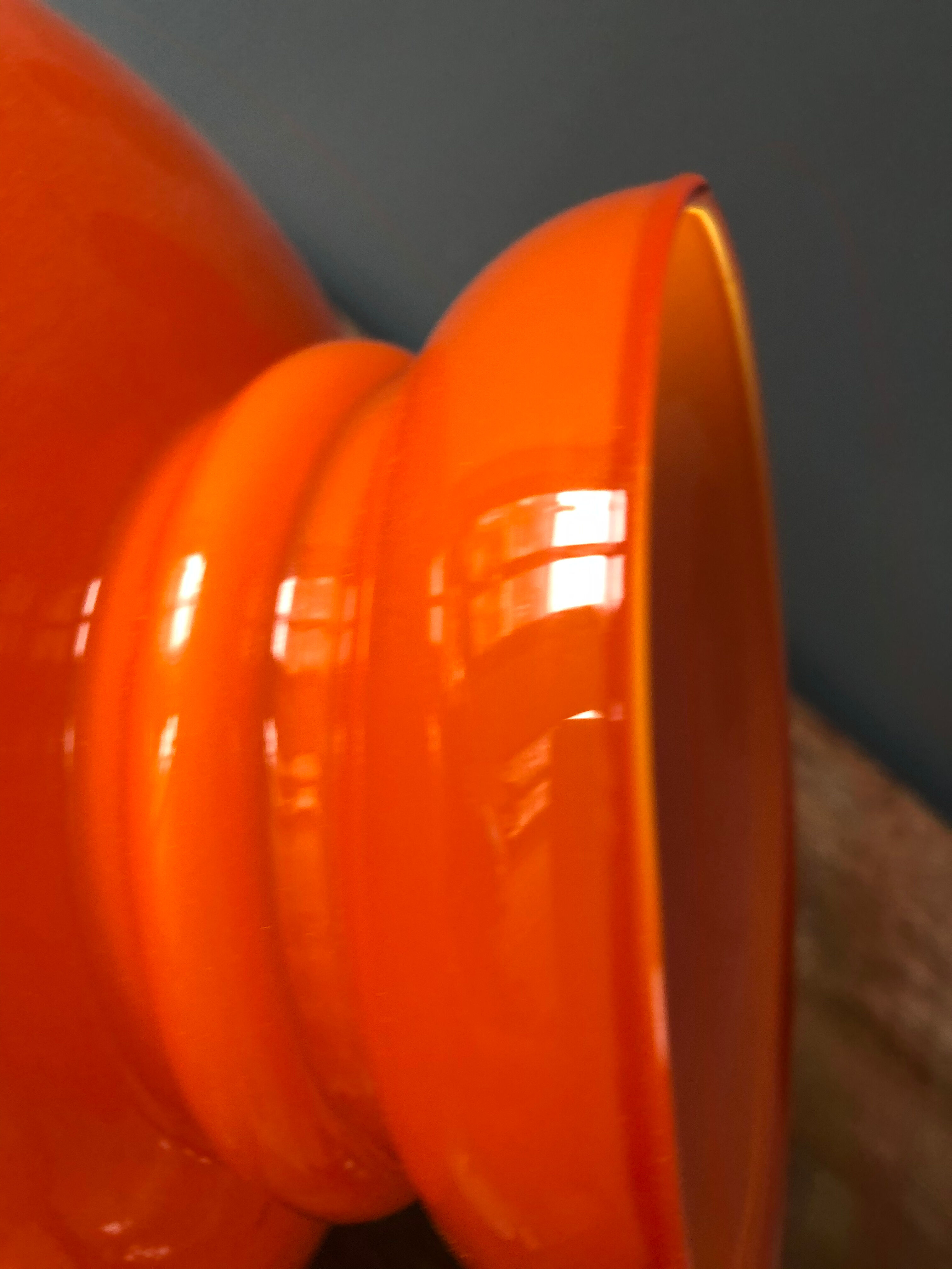 Vintage orange opaline suspension