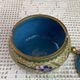 Enamelled brass ashtray