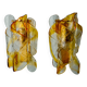 Pair of "Spirales" wall lights by Murano Mazzega, Italy, 1970