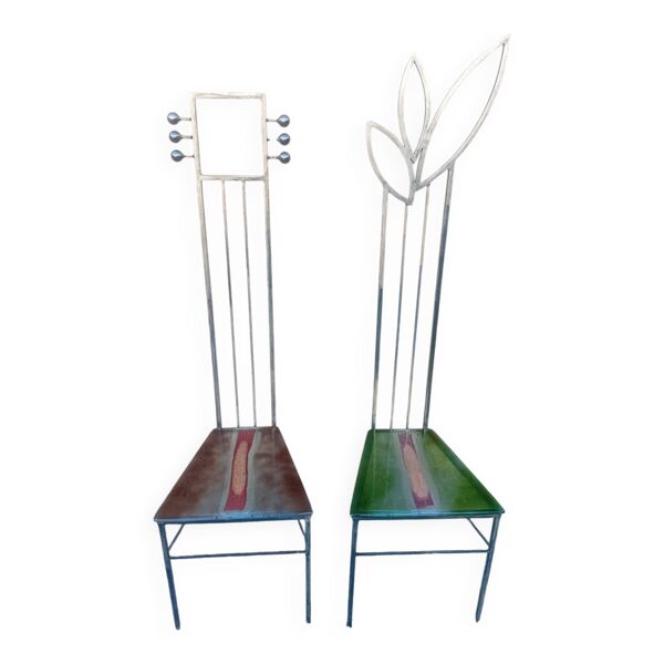 2 chaises sculpture années 1980 — Beyit
