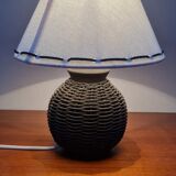 Wicker table lamp