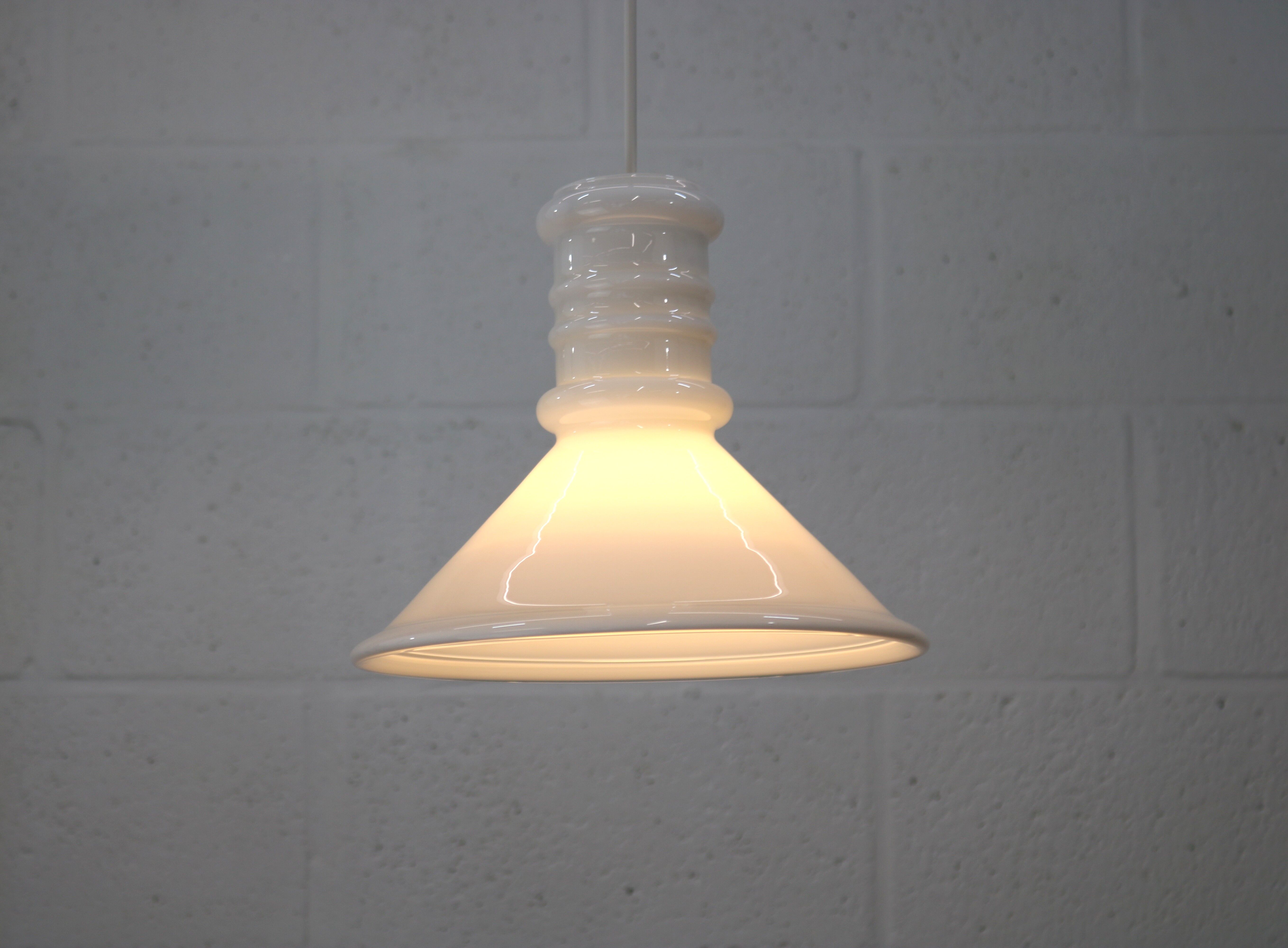 Opal glass pendant lamp designed by Sidse Werner for Holmegaard Copenhagen