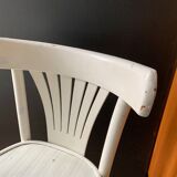 Vintage white lacquered bistro chair