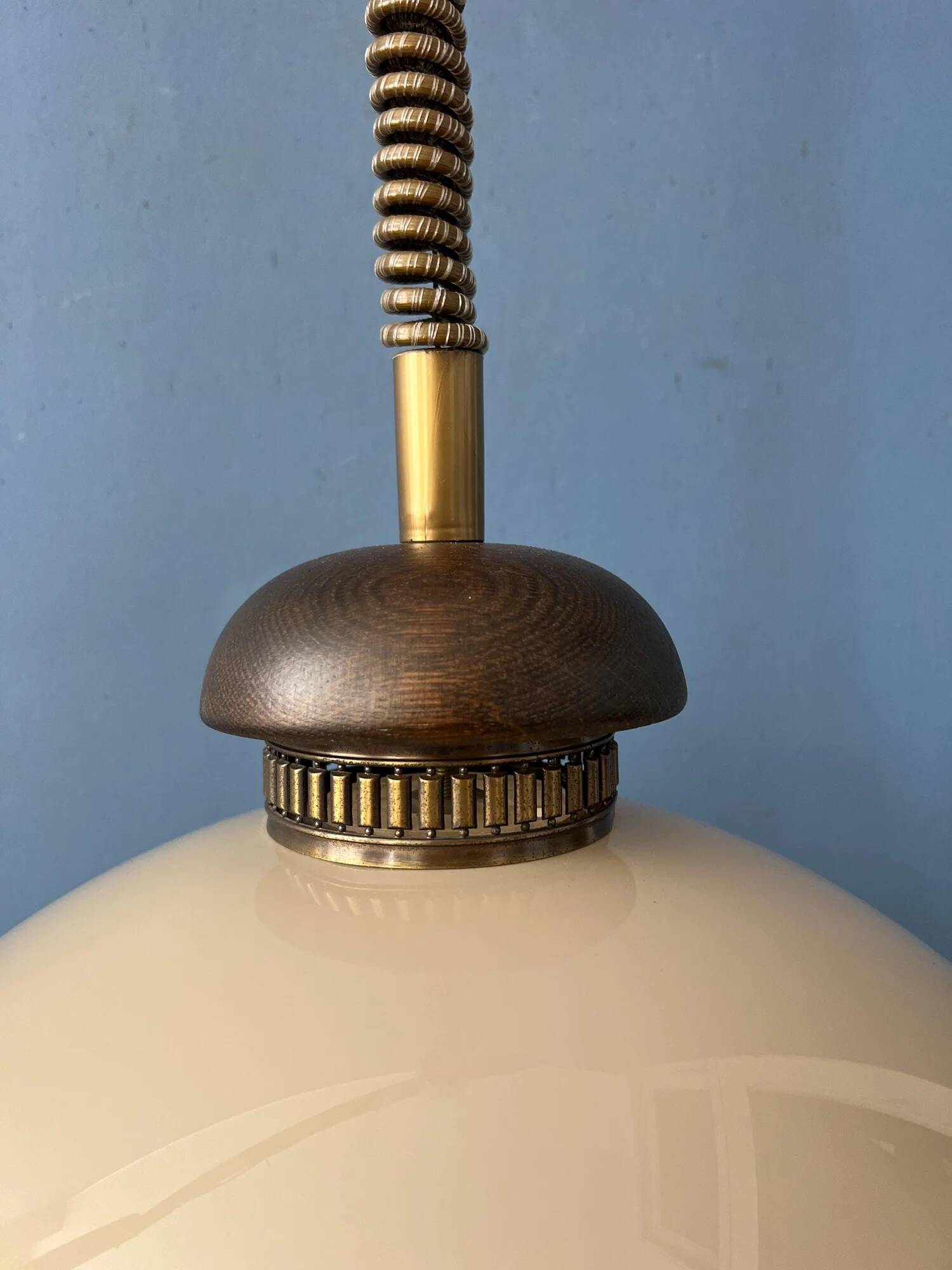 Vintage space age mushroom pendant lamp