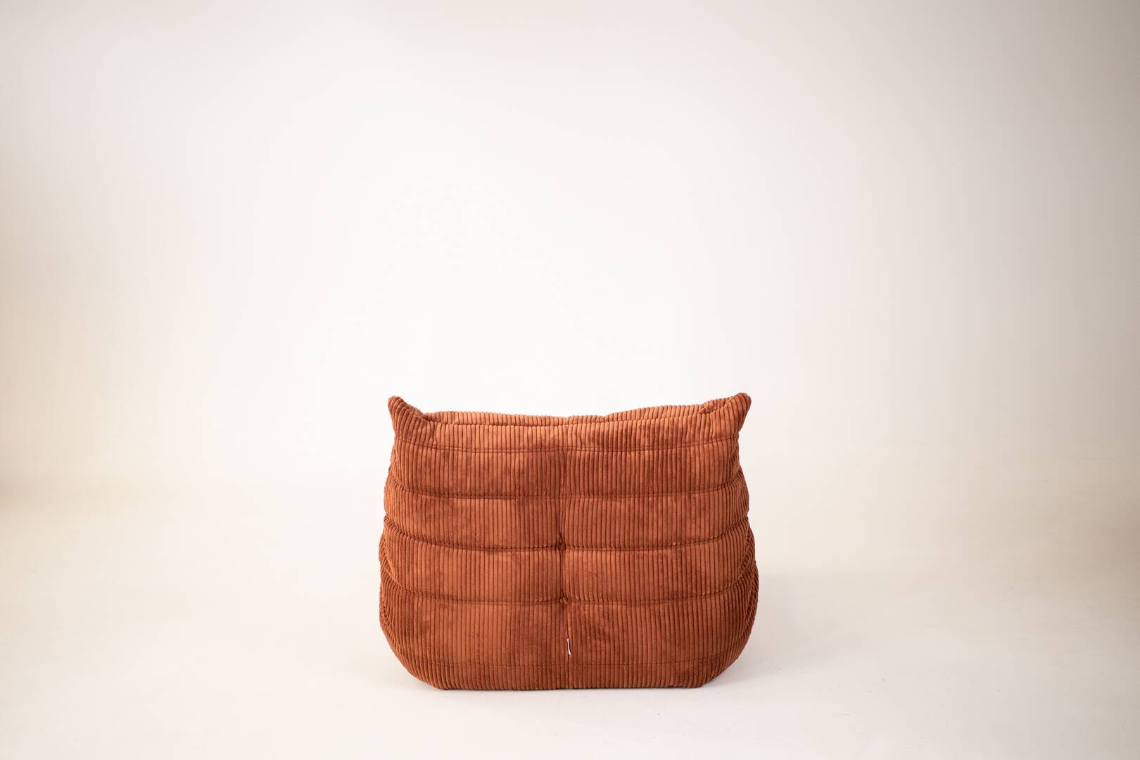Togo set 2- seater sofa and armchair in brown Corduroy