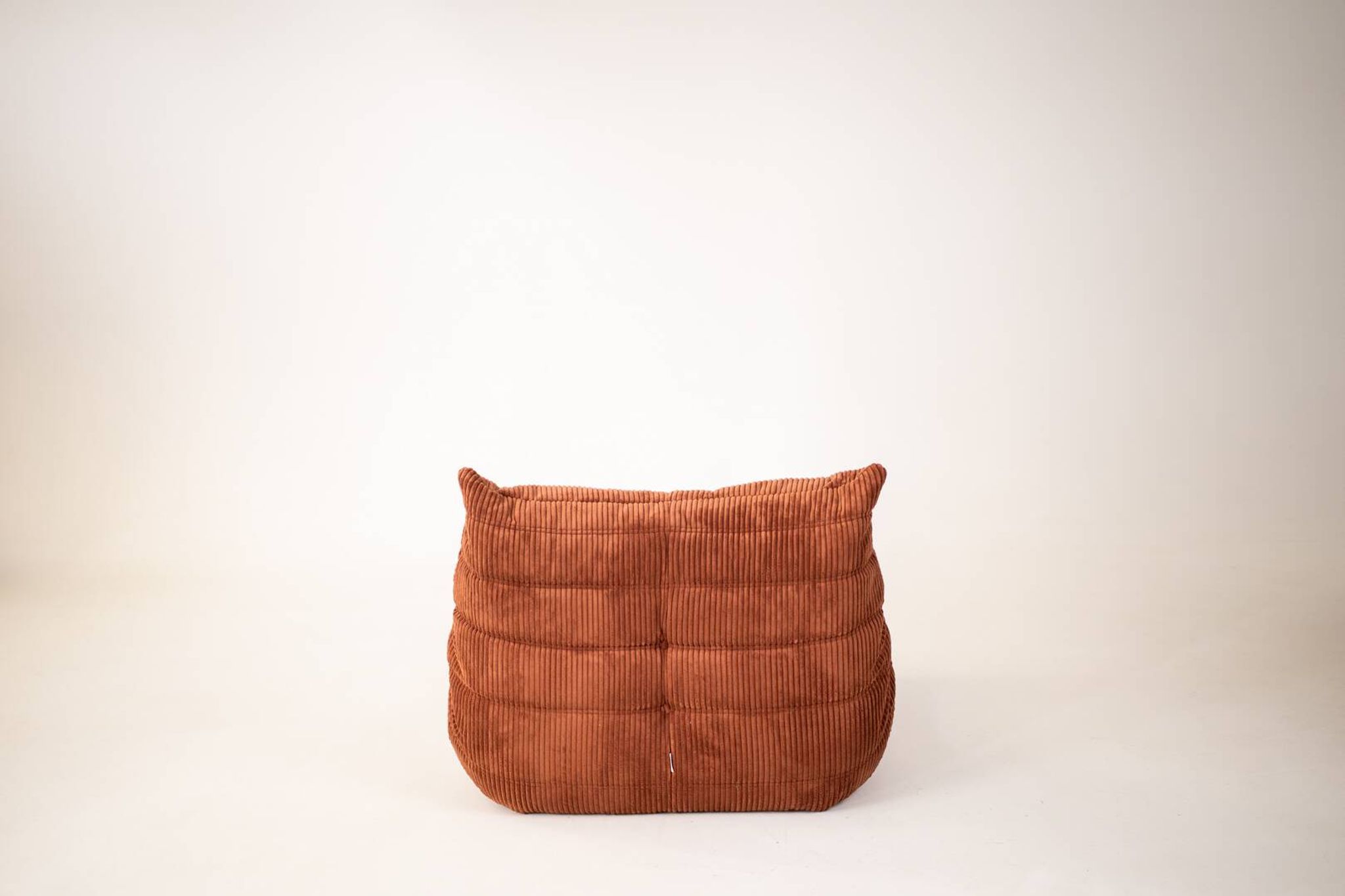 Togo set 2- seater sofa and armchair in brown Corduroy