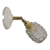 Vintage tulip wall sconce in molded glass