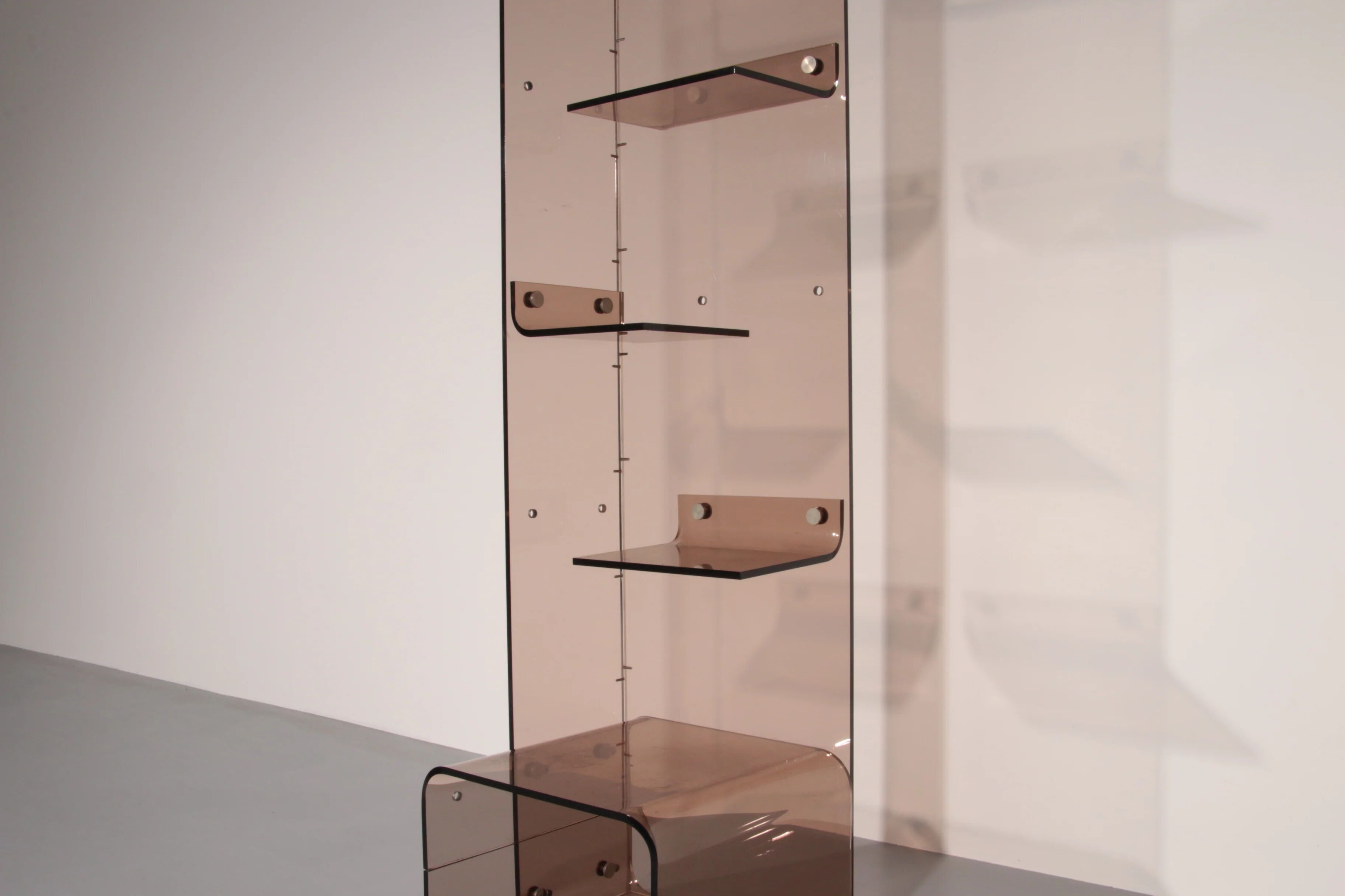 Iconic Michel Dumas Plexiglas bookcase – 1970s French space age design