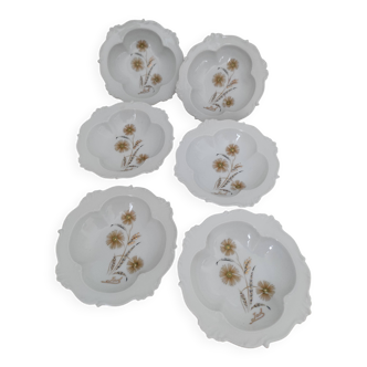 Set of porcelain bowls Jamet Seignolles