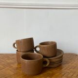 Set of 4 stoneware coffee cups