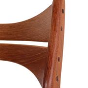 ACO Møbler / Erik Buck “310” teak chair / black leather / mid-century Danish modern design / 1960s / Buch