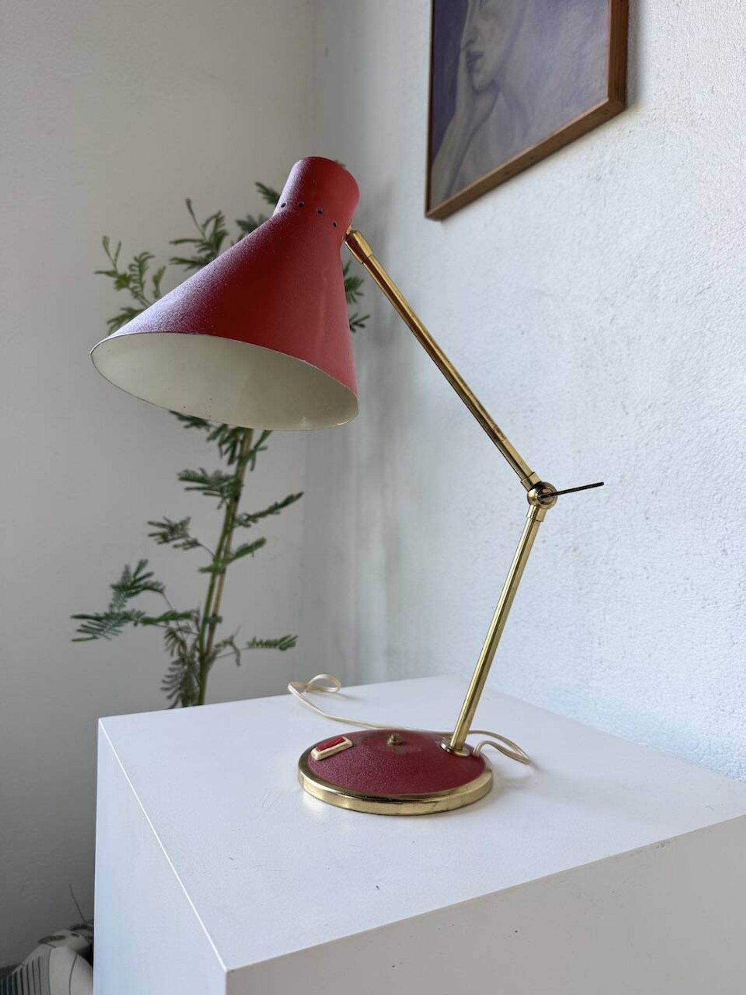 Lampe de bureau années 50 « diabolo » Aluminor