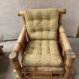 Cube bamboo armchair