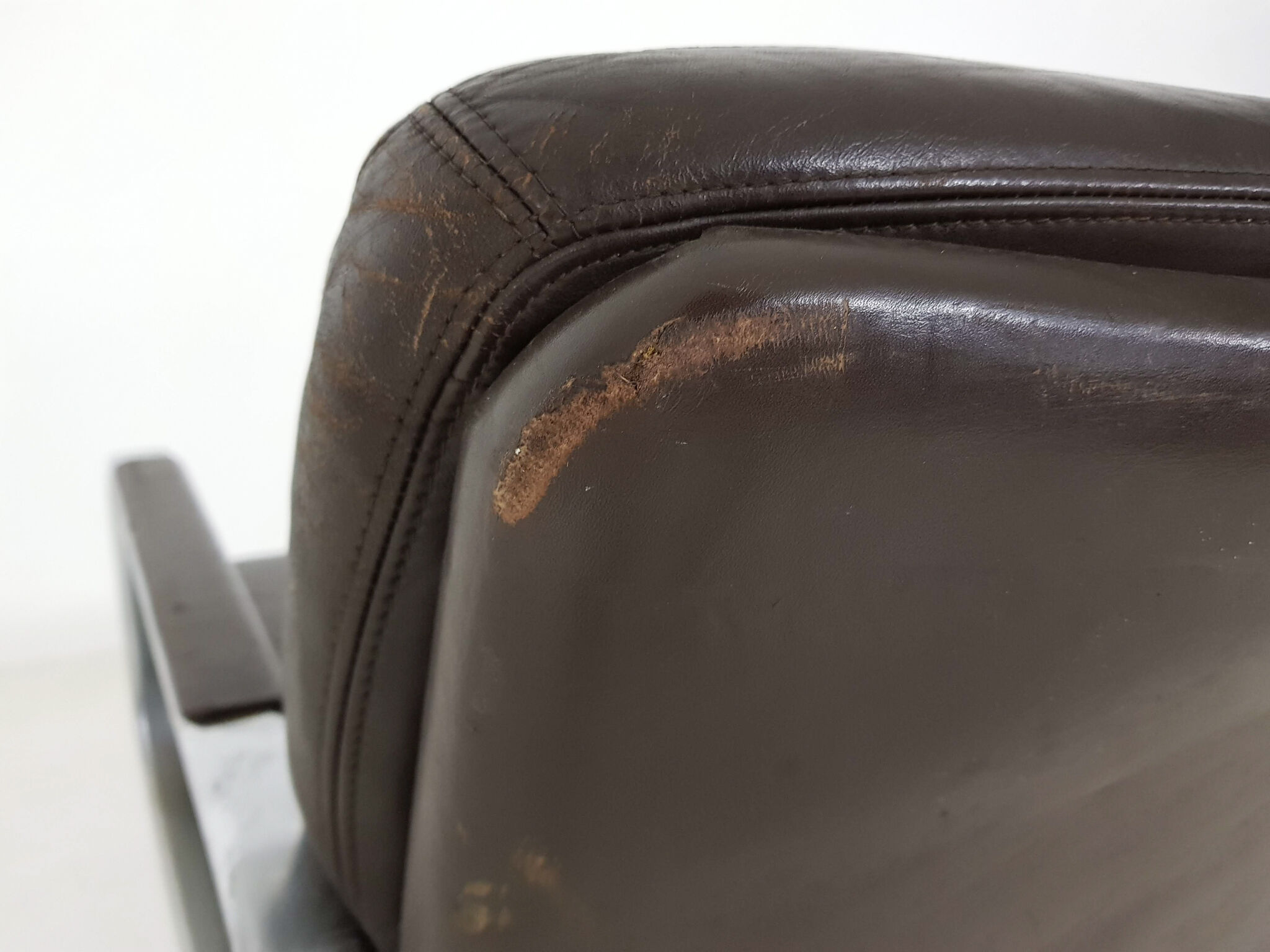 Walter Knoll leather swivel desk chair, Germany 1970's