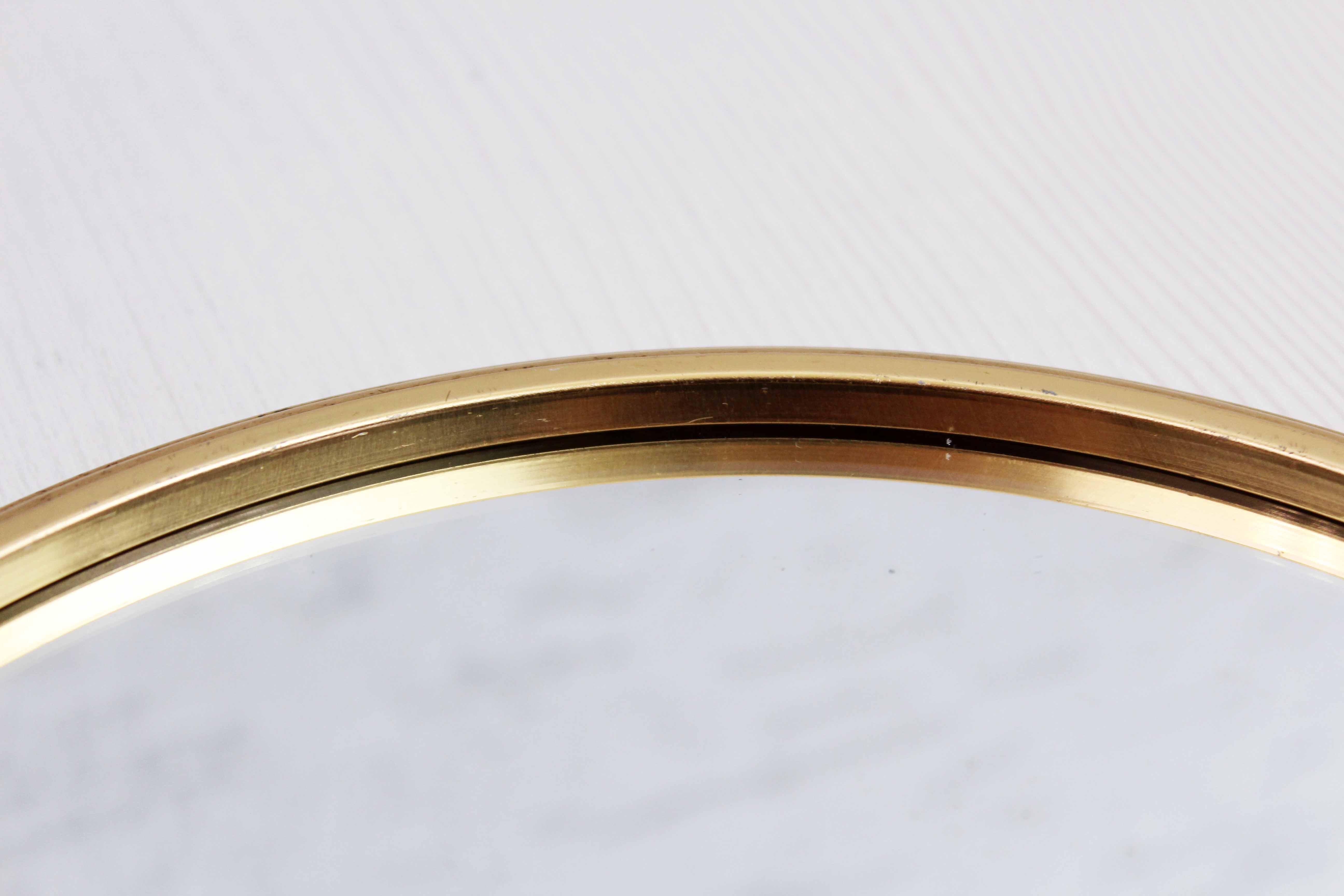 Round brass mirror top