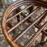 Vintage rattan pouf