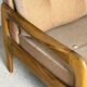 Vintage armchair – 1980s – Beige corduroy