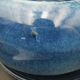 Blue ceramic bowl and its undercut