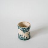 egg cup in blue Iron Earth late 19th century