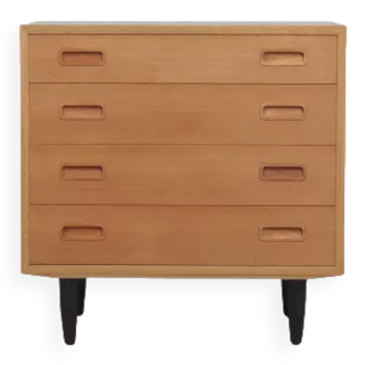 Ash chest of drawers, Danish design, 1970s, manufacturer: Hundevad & Co