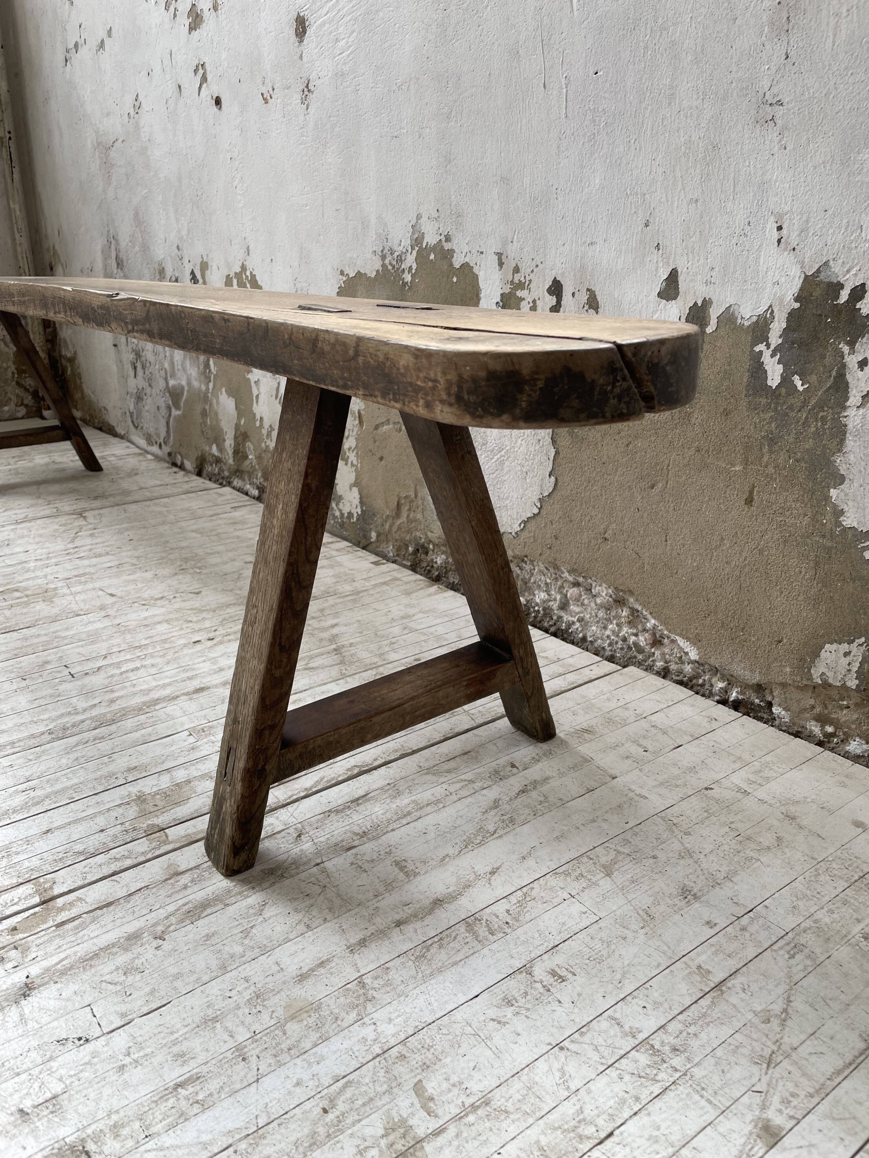 Oak farm bench 195 cm