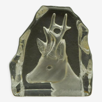 Reindeer - Bookends, Nybro Glasbruk