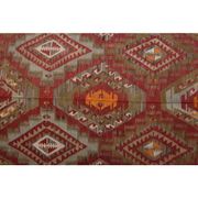 Vintage Turkish Hand-Knotted Wool Cotton Red Runner Rug 146x335